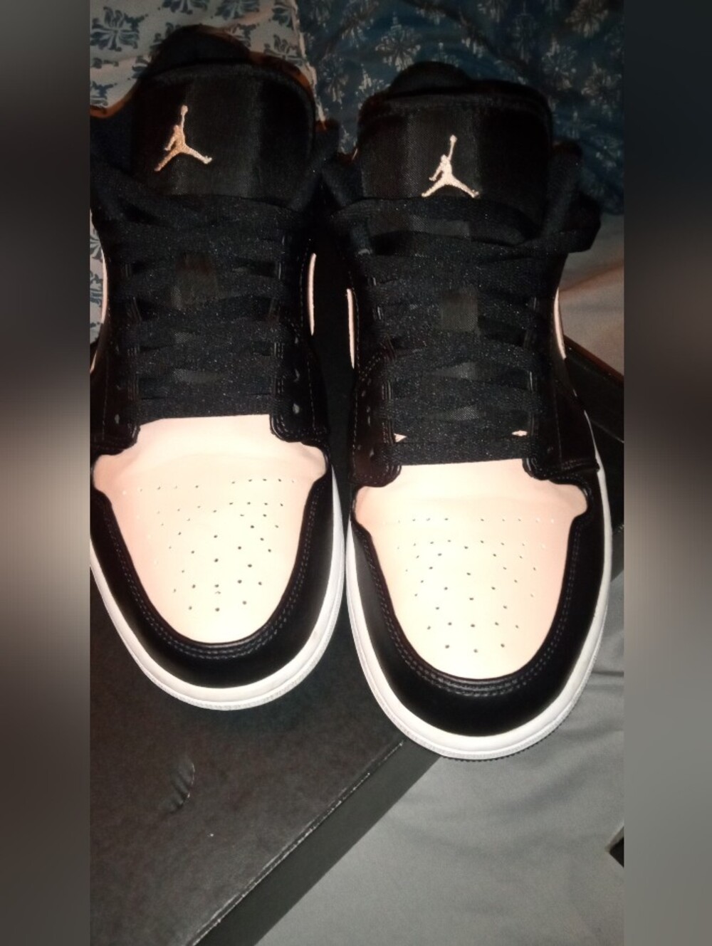 Men Nike Air Jordan 1 Low - Artic Orange White  Sneakers - Picture 9 of 11
